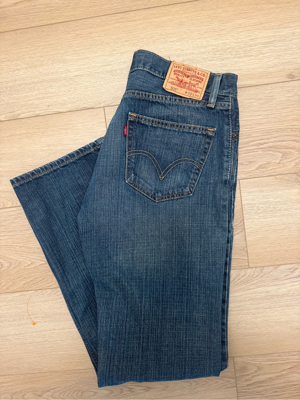 Levi's Men's Straight Leg Dark Blue Denim Jeans